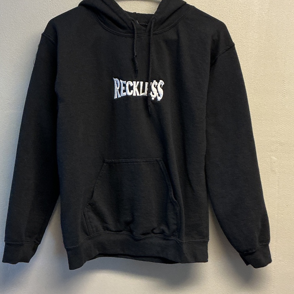 Reckless Black Hoodie for Men size small 0173
